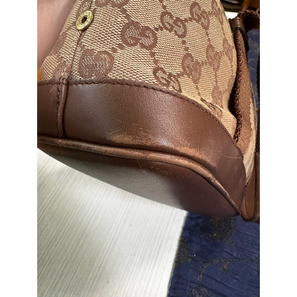 Gucci Beige Brown Canvas & Leather Small Tote Bag - Picture 11 of 15